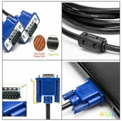 Кабель Premier 5-960B VGA (m) VGA (m) 1.5м (5-960B 1.5) феррит.кольца черный