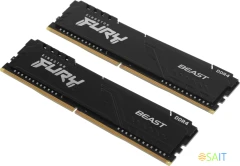 Память DDR4 2x8Gb 3200MHz Kingston KF432C16BBK2/16-SP Fury Beast Black RTL Gaming PC4-25600 CL16 DIMM 288-pin 1.35В kit dual rank с радиатором Ret