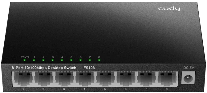 Коммутатор Cudy FS108 (L2) 8x100Мбит/с неуправляемый