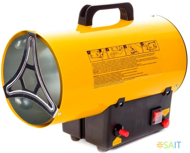 Тепловая пушка газовая RedVerg RD-GH12 1200Вт желтый/черный