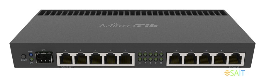 Роутер MikroTik RB4011iGS+RM 10/100/1000BASE-TX/SFP+ черный