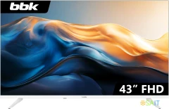 Телевизор LED BBK 43" 43LEM-1041/FTS2C (W) Frameless белый FULL HD 60Hz DVB-T DVB-T2 DVB-C DVB-S DVB-S2 USB (RUS)
