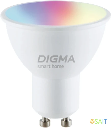 Умная лампа Digma DiLight L1 GU10 5Вт 400lm Wi-Fi (DLL1GU10)