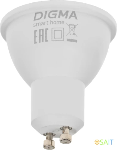 Умная лампа Digma DiLight L1 GU10 5Вт 400lm Wi-Fi (DLL1GU10)