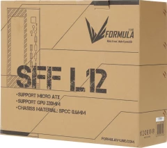 Корпус Formula SFF T12 черный без БП mATX 1x80mm 4xUSB2.0 2xUSB3.0 1xUSB3.1 audio