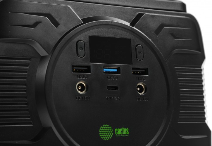 Электростанция портативная Cactus CS-PCS144-EC5 40000mAh 5A 2xUSB черный/зеленый