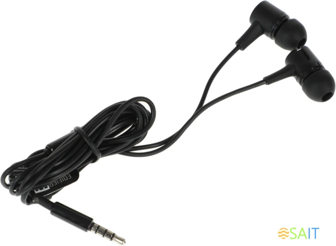 Гарнитура внутриканальные Edifier P205 1.2м черный проводные в ушной раковине