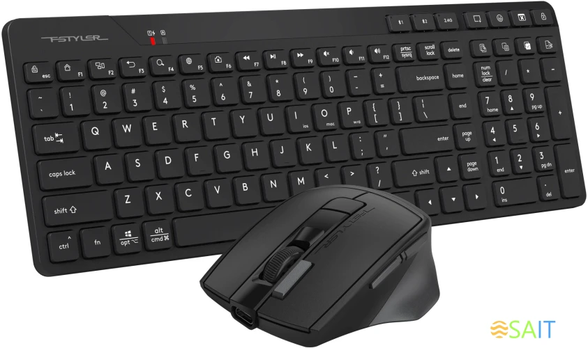 Клавиатура + мышь A4Tech Fstyler FB2800C Air2 клав:черный/серый мышь:черный/серый USB беспроводная Bluetooth/Радио slim