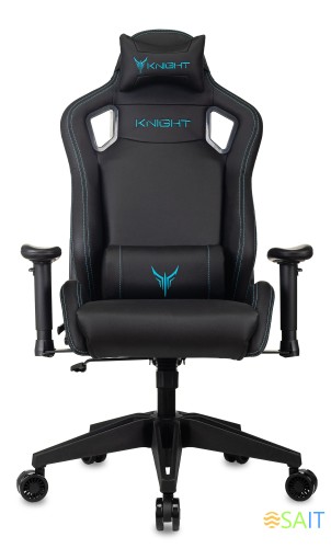 Кресло игровое Knight Outrid Smile черный эко.кожа с подголов. крестов. пластик