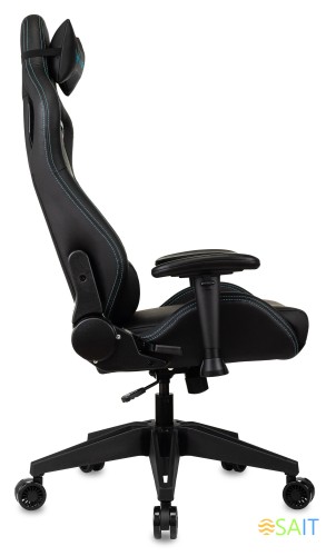 Кресло игровое Knight Outrid Smile черный эко.кожа с подголов. крестов. пластик