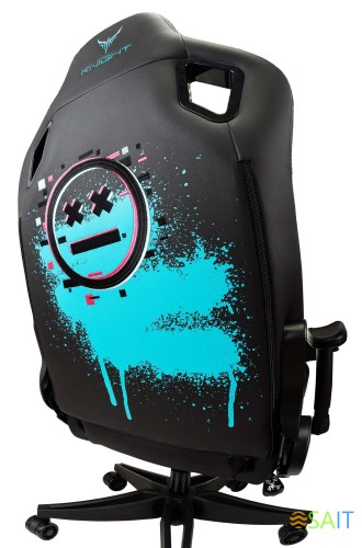 Кресло игровое Knight Outrid Smile черный эко.кожа с подголов. крестов. пластик