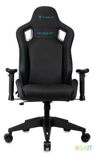 Кресло игровое Knight Outrid Smile черный эко.кожа с подголов. крестов. пластик