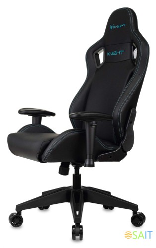 Кресло игровое Knight Outrid Smile черный эко.кожа с подголов. крестов. пластик