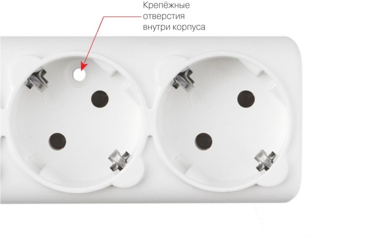 Фильтр-удлинитель Power Cube 1,9 м 6 розеток с заземлением (белый) 16А/3,5кВт Электрическая мануфактура SPG6-16-1.9M