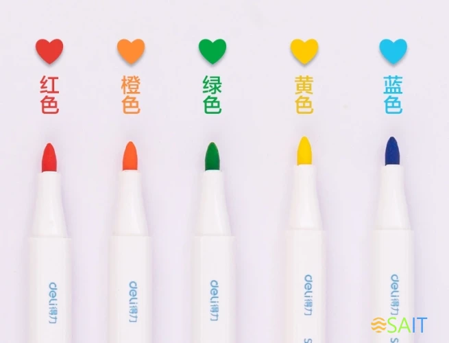 Фломастеры для керамики Deli SU100 Невентилируемый 5цв. коробка ПВХ (5шт.)