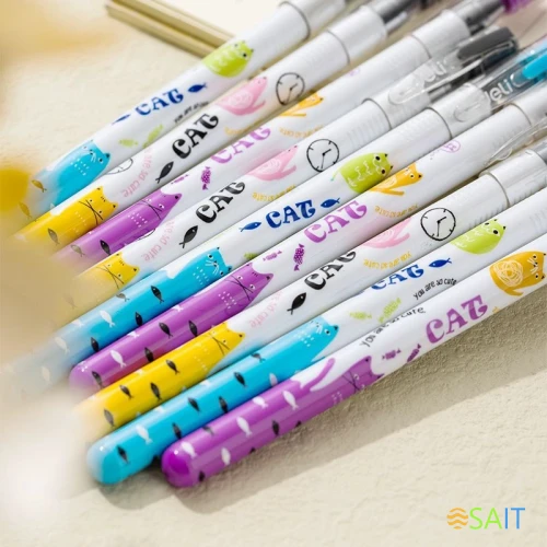 Ручка гелев. Deli EG81-BK ассорти черн. черн. игловидный пиш. наконечник линия 0.5мм