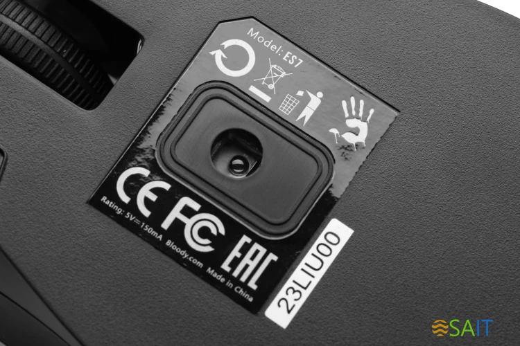 Мышь A4Tech Bloody ES7 черный оптическая 6000dpi USB 8but