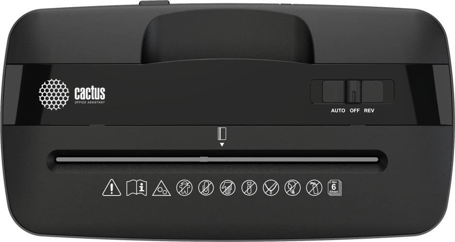 Шредер Cactus CS-SH-A3 (секр.P-4) фрагменты 6.лист. 13лтр. скобы пл.карты