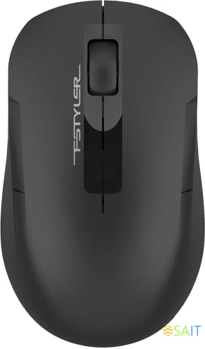 Мышь A4Tech Fstyler FG15CS Air2 черный оптическая 1200dpi silent беспров. USB для ноутбука 3but (FG15CS AIR2 BLACK)