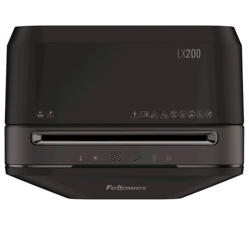 Шредер Fellowes® Powershred® LX200, черный, DIN P-4, 4х12 мм, 12 лст., 22 лтр., Jam Proof™, SafeSense, шт Fellowes FS-55022