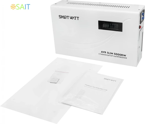 Стабилизатор напряжения Smartwatt AVR Slim 5000RW 5000ВА белый