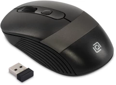 Мышь Оклик 310MW черный/серый оптическая 3200dpi беспров. USB для ноутбука 4but (1869088)