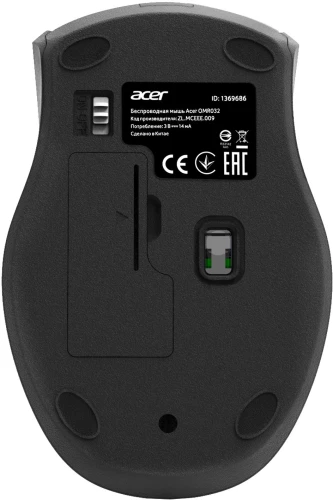 Мышь Acer OMR032 черный/красный оптическая 1600dpi беспров. USB 3but (ZL.MCEEE.009)