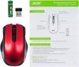 Мышь Acer OMR032 черный/красный оптическая 1600dpi беспров. USB 3but (ZL.MCEEE.009)