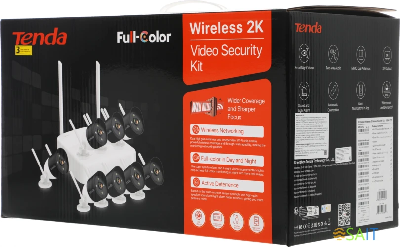 Комплект видеонаблюдения Tenda K8W-3TC