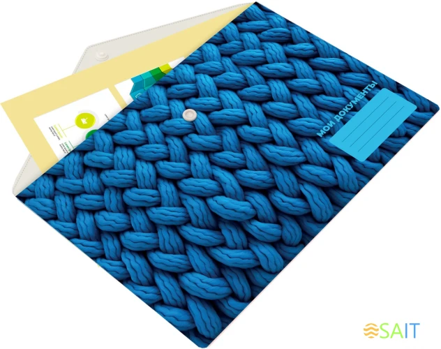 Конверт на кнопке Silwerhof FABRIC A5 непрозрачный пластик 0.25мм