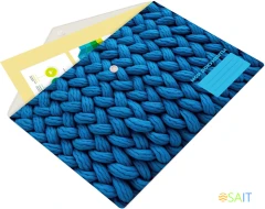 Конверт на кнопке Silwerhof FABRIC A5 непрозрачный пластик 0.25мм