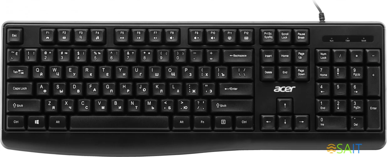Клавиатура Acer OKW301 черный USB Multimedia для ноутбука (ZL.KBDCC.01A)