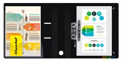 Папка-регистратор Silwerhof 355050 A4 70мм полифом черный