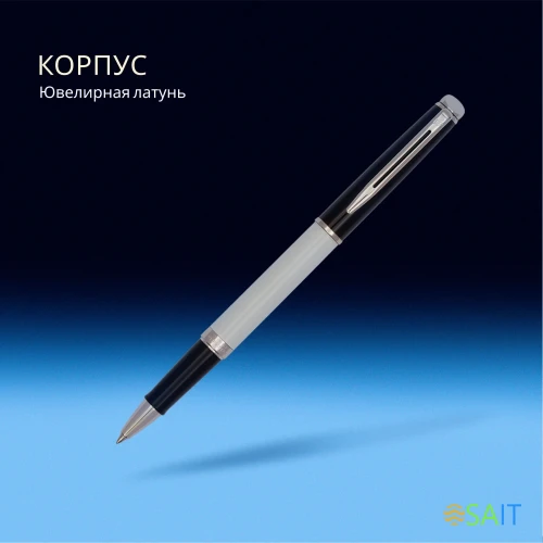Ручка роллер Waterman Hemisphere Colour Blocking (2202845) черн/белый F черн. черн. подар.кор.