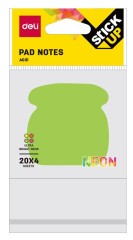 Закладки самокл. бумажные Deli EA03102 76х76мм 1цв.в упак. 20лист