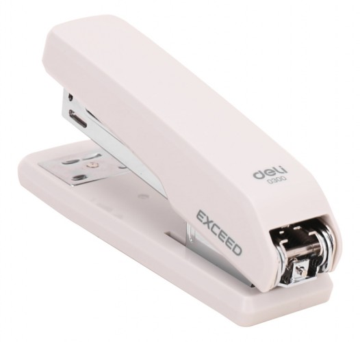 Степлер Deli E0300WHITE Exceed 24/6 26/6 (25листов) белый 100скоб металл/пластик коробка