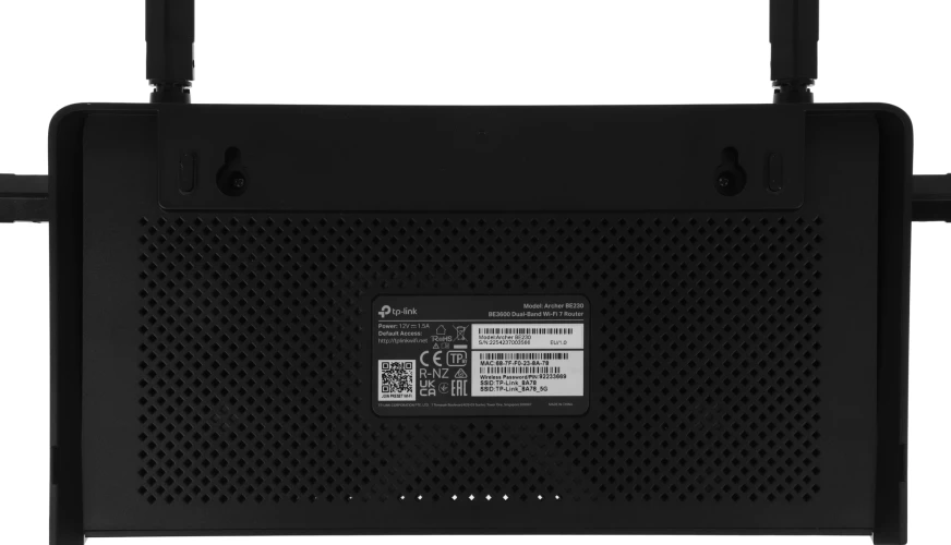 Роутер беспроводной TP-Link Archer BE230 BE3600 100/1000/2500BASE-T черный