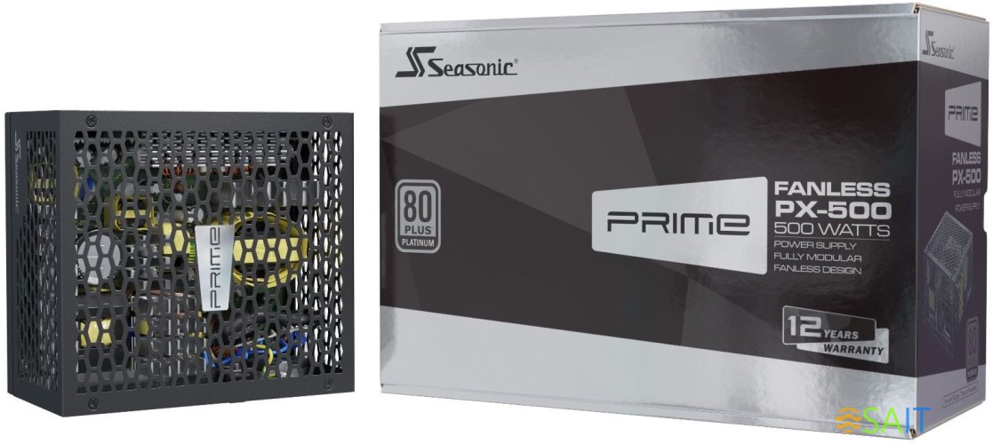 Блок питания Seasonic ATX 500W PRIME Fanless PX-500 80+ platinum 24pin APFC 8xSATA Cab Manag RTL