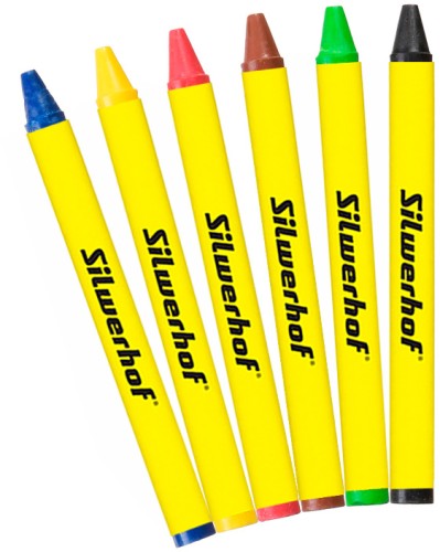 Восковые мелки Silwerhof Монстрики круглые 6цв. дл.89ммд.8мм картон.кор./европод.