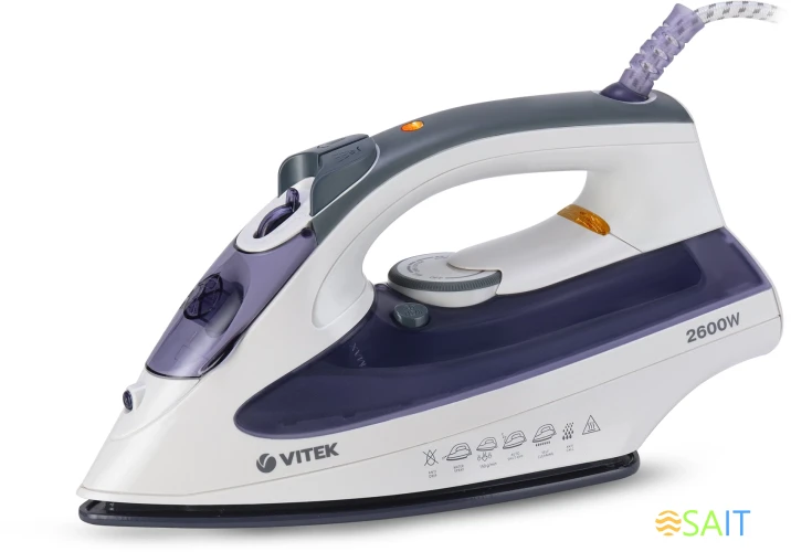 Утюг Vitek VT-8356 2600Вт белый/серый