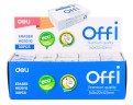 Ластик Deli EH03010 Offi 40x22x12мм ПВХ белый индивидуальная картонная упаковка