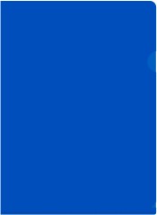 Папка-уголок Бюрократ -E310N/1BLU непрозрачный A4 пластик 0.18мм синий