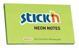 Блок самоклеящийся бумажный Stick`n 21171 76x127мм 100лист. 70г/м2 неон зеленый