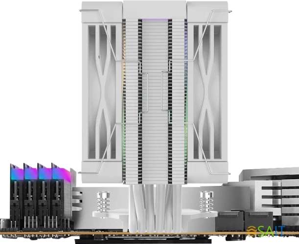 Устройство охлаждения(кулер) Bloody BD-AC230-ARGB1 ARGB Soc-AM5/AM4/1200/1700/1851 белый 4-pin 22-32dB Al+Cu LCD 230W 715gr Ret (BD-AC230-ARGB1-WH)