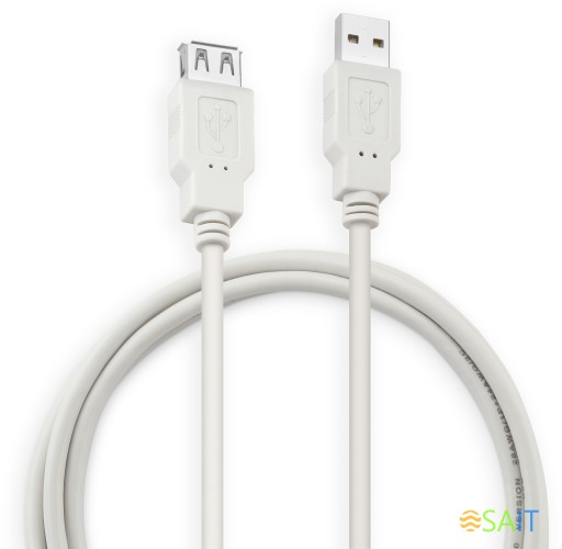 Кабель-удлинитель Buro Reversible USB A(m) USB A(f) 1.8м серый