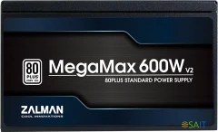 Блок питания Zalman ATX 600W ZM600-TXII V2 80+ (20+4pin) APFC 120mm fan 8xSATA RTL