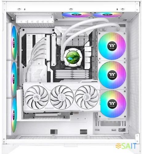 Система водяного охлаждения Thermaltake TH360 V2 Ultra EX Snow ARGB Soc-AM5/AM4/1200/1700/1851 белый 4-pin 28.5dB Al+Cu LCD Ret (CL-W426-PL12SW-A)
