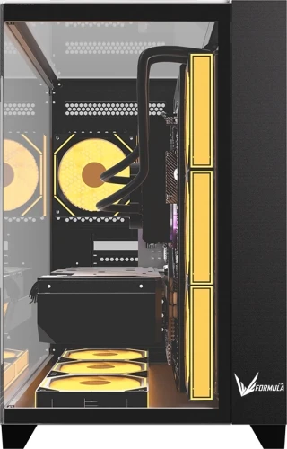 Корпус Formula Crystal Z9 FLOE черный без БП ATX 2xUSB3.0 audio bott PSU