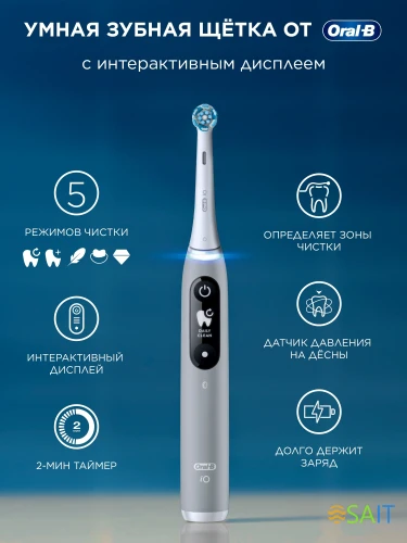 Зубная щетка электрическая Oral-B iO Series 6 Grey Opal серый