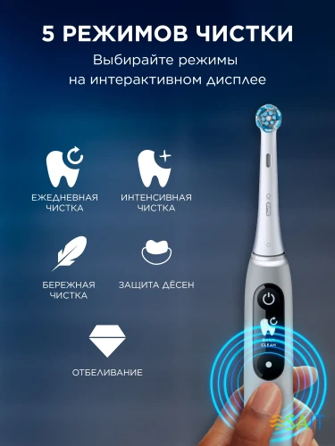 Зубная щетка электрическая Oral-B iO Series 6 Grey Opal серый